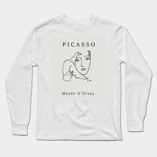 Picasso abstract women line art Long Sleeve T-Shirt